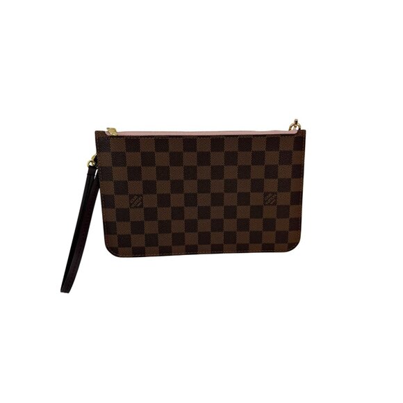Louis Vuitton Pochette Damier Ebene from Neverfull Clutch Crossbody Bag - Picture 1 of 12